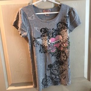 Girls youth grey T- shirt
